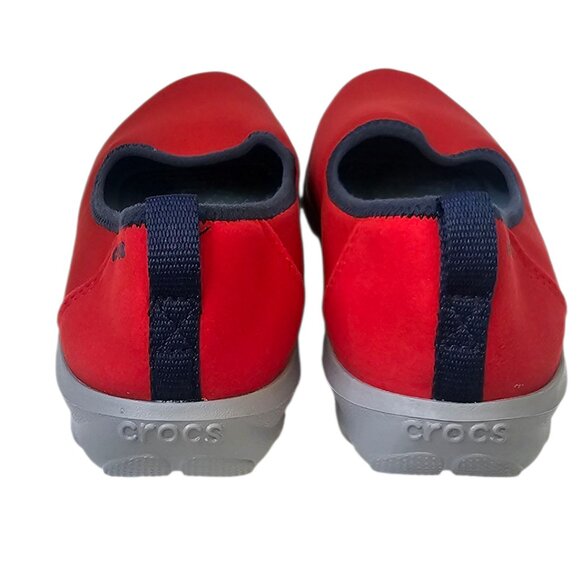 CROCS Womens Busy Day Stretch Skimmer Slip On Shoe, Red, Pull On, Size 7 - Picture 5 of 7